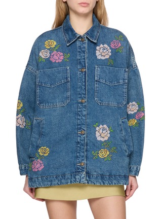 首图 - 点击放大 - FREE PEOPLE - Madison City Embroidered Floral Denim Jacket