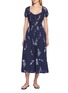 首图 - 点击放大 - FREE PEOPLE - Complete Me Floral Print Ruched Cotton Midi Dress