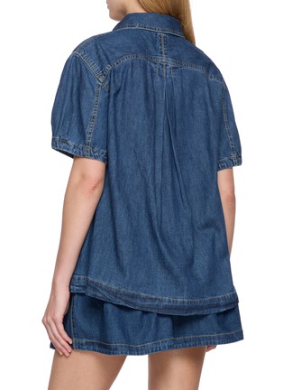 背面 - 点击放大 - FREE PEOPLE - Griselda Cotton Denim Shirt Shorts Set
