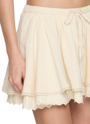  - FREE PEOPLE - Lady Tulip Lace Trim Cotton Mini Skirt