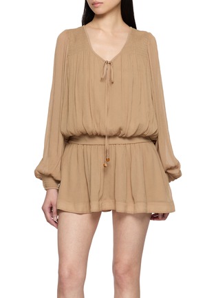 首图 - 点击放大 - FREE PEOPLE - Sunbeam Tie Neck Mini Dress