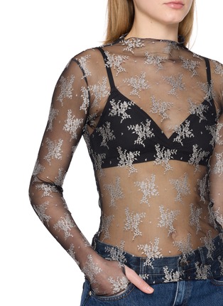  - FREE PEOPLE - Two Tone Lady Lux Mesh Top