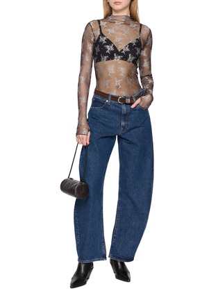 模特儿示范图 - 点击放大 - FREE PEOPLE - Two Tone Lady Lux Mesh Top