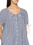  - FREE PEOPLE - Farley Gathered Tie Sleeve Gingham Cotton Tunic Top