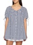 首图 - 点击放大 - FREE PEOPLE - Farley Gathered Tie Sleeve Gingham Cotton Tunic Top