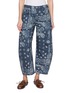 首图 - 点击放大 - FREE PEOPLE - Good Luck Printed Denim Barrel Pants