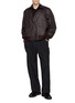 模特儿示范图 - 点击放大 - TECLOR - Vegan Leather Flight Jacket