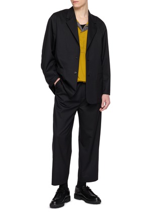模特儿示范图 - 点击放大 - TECLOR - Single Breasted Tailored Jacket