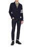 模特儿示范图 - 点击放大 - THOM BROWNE - Striped Armband Detail Cotton Shirt