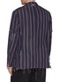 背面 - 点击放大 - THOM BROWNE - Single Breasted Distressed Striped Mogador Blazer