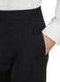  - THOM BROWNE - Double Pleat Wide Leg High Rise Cotton Garbadine Pants