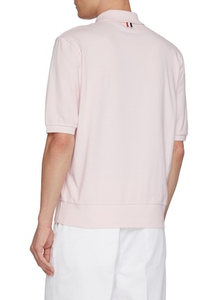 背面 - 点击放大 - THOM BROWNE - Overdyed 4-Bar Garment Dyed Cotton Jersey Polo Shirt