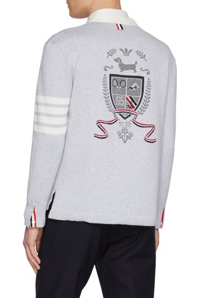 背面 - 点击放大 - THOM BROWNE - Crest Intarsia 4 Bar Rugby Cardigan