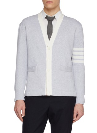 首图 - 点击放大 - THOM BROWNE - Crest Intarsia 4 Bar Rugby Cardigan