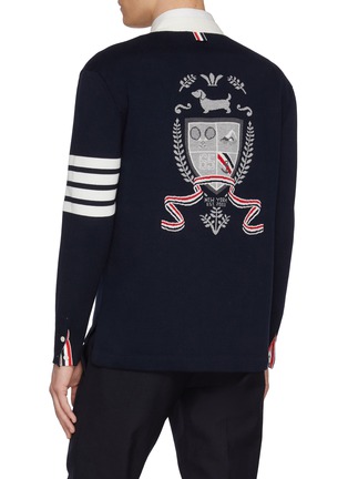 背面 - 点击放大 - THOM BROWNE - Crest Intarsia 4 Bar Rugby Cardigan