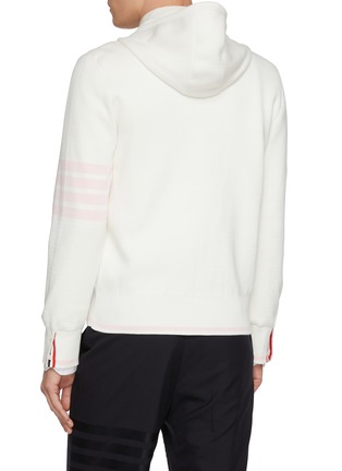 背面 - 点击放大 - THOM BROWNE - 4-Bar Zip Up Cotton Hoodie