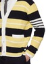  - THOM BROWNE - Horizontal Thick Stripe 4 Bar Cotton Cardigan