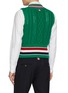 背面 - 点击放大 - THOM BROWNE - RWB Band Chunky Cable Knit Cashmere Vest