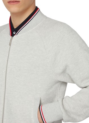  - THOM BROWNE - RWB Tipped Cotton Piqué Bomber Jacket