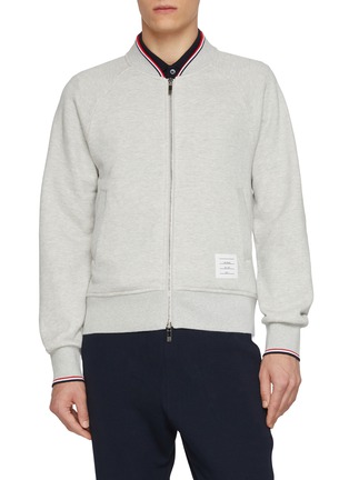 首图 - 点击放大 - THOM BROWNE - RWB Tipped Cotton Piqué Bomber Jacket