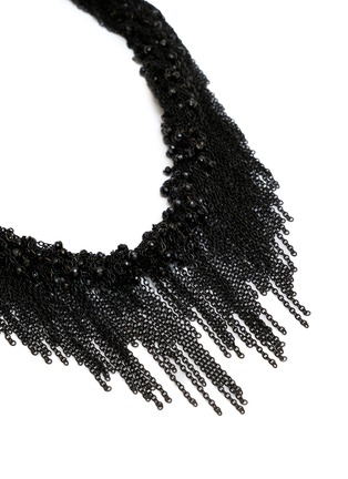 细节 - 点击放大 - MARC LE BIHAN - Glass Beaded Knitted Steel Chain Necklace