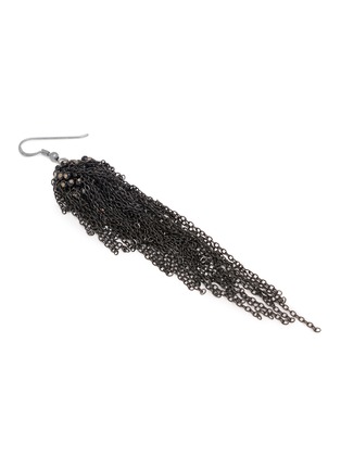 细节 - 点击放大 - MARC LE BIHAN ACCESSORIES - Bead Embellished Steel Chain Single Drop Earring