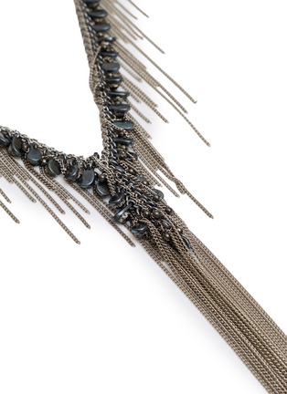 细节 - 点击放大 - MARC LE BIHAN - Rhinestone Steel Chain Necklace
