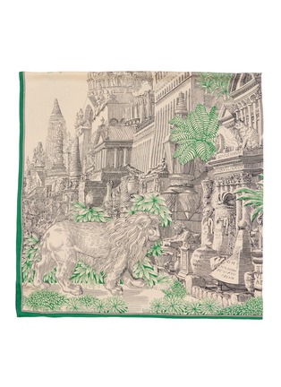细节 - 点击放大 - INOUI EDITIONS - CARRE 混丝印花围巾