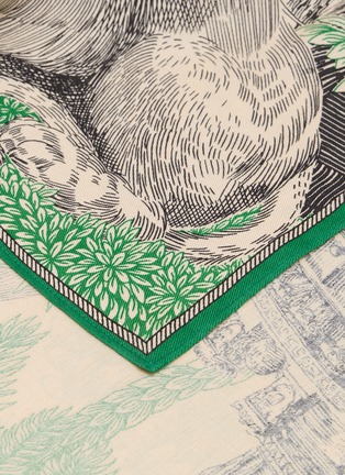 细节 - 点击放大 - INOUI EDITIONS - CARRE 混丝印花围巾