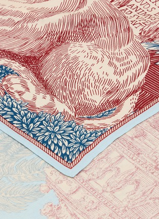 细节 - 点击放大 - INOUI EDITIONS - CARRE 混丝印花围巾