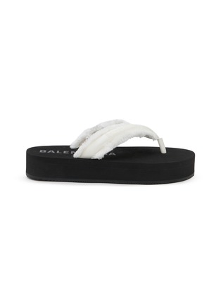 首图 - 点击放大 - BALENCIAGA - Flat Jet Lag Frayed Strap Satin Thongs
