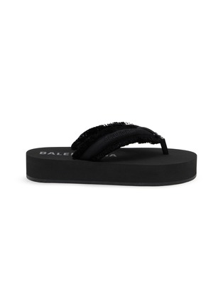 首图 - 点击放大 - BALENCIAGA - Flat Jet Lag Frayed Strap Satin Thongs