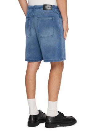 背面 - 点击放大 - SOLID HOMME - Elasticated Waistband Washed Denim Shorts