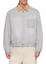 首图 - 点击放大 - SOLID HOMME - Leather Collar Cotton Denim Trucker Jacket