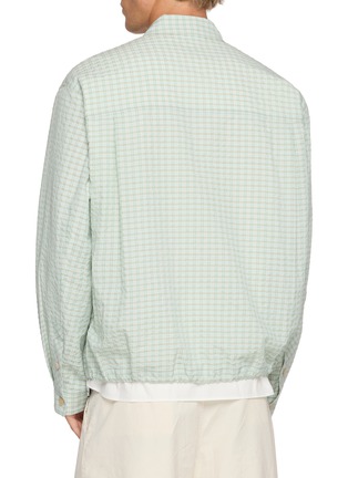 背面 - 点击放大 - SOLID HOMME - Layered Chequered Drawstring Hem Shirt