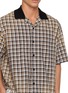  - SOLID HOMME - Short Sleeve Open Collar Chequered Shirt
