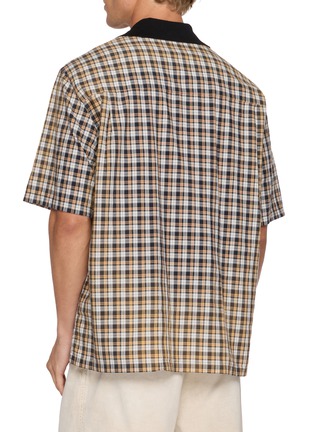 背面 - 点击放大 - SOLID HOMME - Short Sleeve Open Collar Chequered Shirt