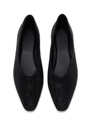 细节 - 点击放大 - PEDDER RED - CAMERON 仿钻饰绒面皮平底鞋