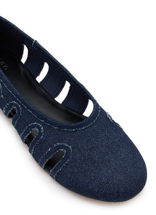 细节 - 点击放大 - PEDDER RED - REMI 镂空牛仔芭蕾舞平底鞋