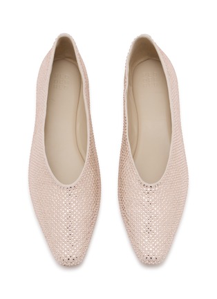 细节 - 点击放大 - PEDDER RED - CAMERON 仿钻饰绒面皮平底鞋