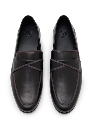 细节 - 点击放大 - PEDDER RED - TRINITY 皮革乐福平底鞋