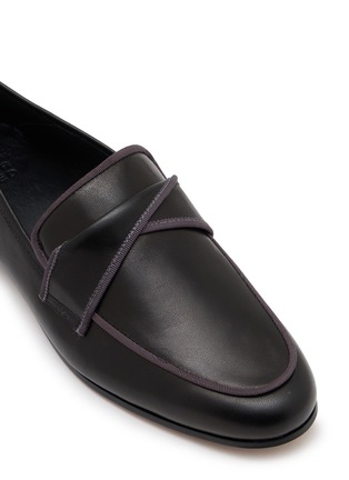 细节 - 点击放大 - PEDDER RED - TRINITY 皮革乐福平底鞋