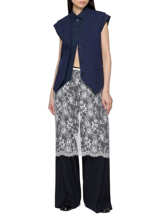 模特儿示范图 - 点击放大 - EENK - 层叠剪裁衬衫背心