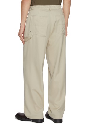 背面 - 点击放大 - WOOYOUNGMI - 褶裥羊毛阔腿长裤