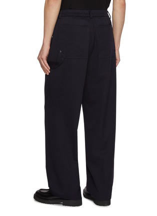 背面 - 点击放大 - WOOYOUNGMI - 褶裥羊毛阔腿长裤