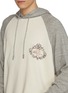  - WOOYOUNGMI - Long Sleeve Contrast Raglan Sleeves Cotton Hooded Top