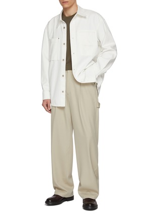 模特儿示范图 - 点击放大 - WOOYOUNGMI - 拼贴口袋纯棉衬衫