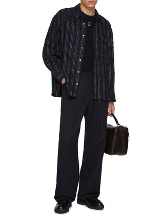 模特儿示范图 - 点击放大 - WOOYOUNGMI - LOGO 拼贴纯棉 T 恤