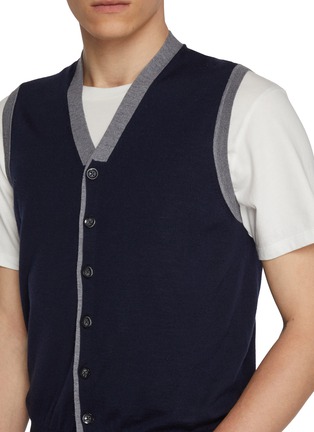 - DREYDEN - Contrast Trim Wool Vest
