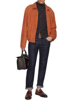 模特儿示范图 - 点击放大 - DREYDEN - High Neck Button Up Wool Cashmere Vest